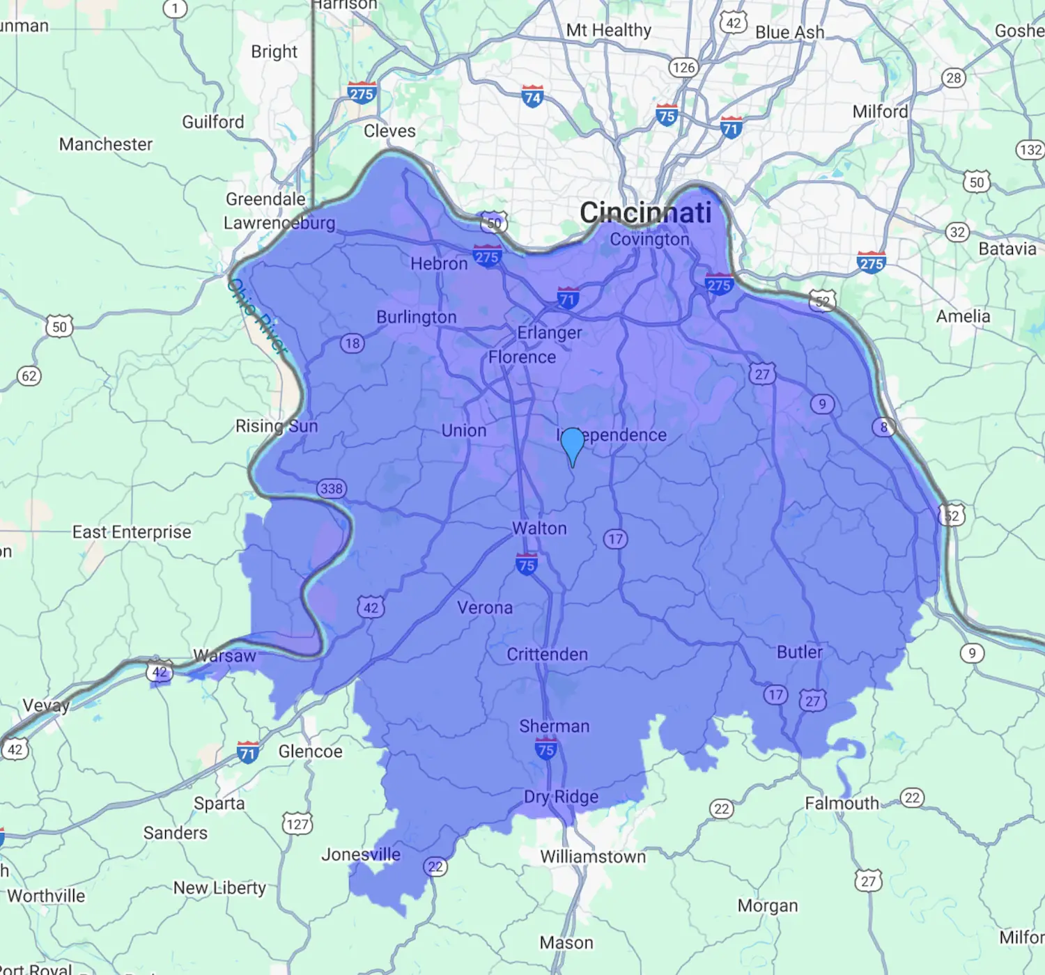 leisure-pools-northern-kentucky-service-area Service area of Leisure Pools Northern Kentucky